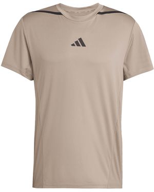 adidas D4T Short Sleeve Training T-Shirt - Natural