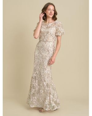 Gina Bacconi Mimmi Sequin Maxi Dress - Natural
