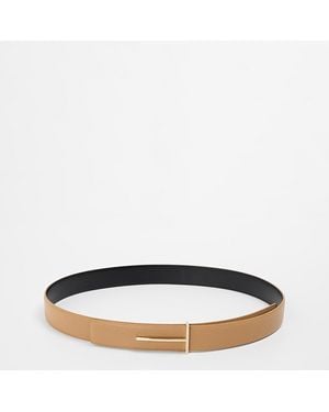 Tom Ford Tf Grain Leather Belt - Brown