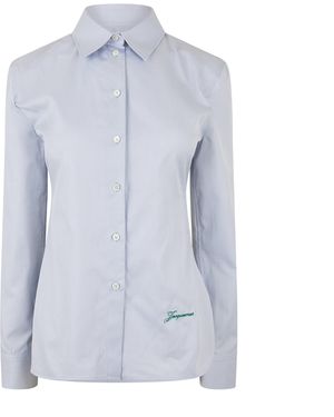 Jacquemus Long Sleeve Patterned Shirt - Blue
