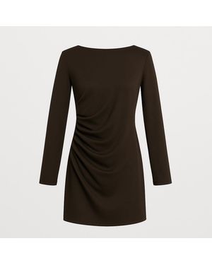 I Saw It First Ruched Detail Mini Dress - Black