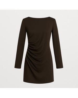 I Saw It First Ruched Detail Mini Dress - Black
