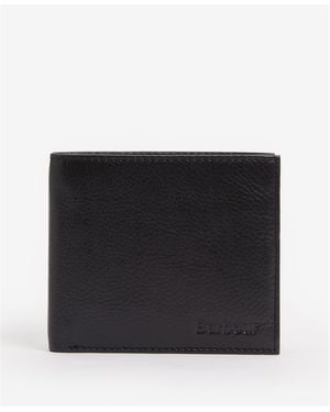 Barbour Colwell Leather Billfold Wallet - Black