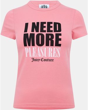 Pleasures X Juicy Couture Slogan Baby Tee - Pink