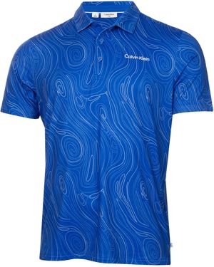 Calvin Klein Short Sleeve Performance Polo Shirt - Blue