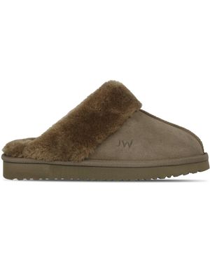 Jack Wills Mule Slippers - Brown