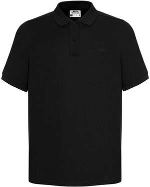 Slazenger 1881 Plain Polo Shirt - Black