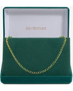 Jon Richard 14K Plated Cz Tennis Necklace - Green