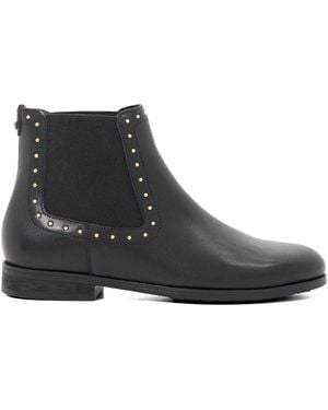 Dune Flat Ankle Boots - Black
