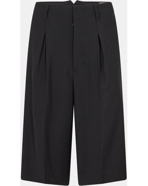 Ami Paris Long Bermuda Chino Shorts - Black
