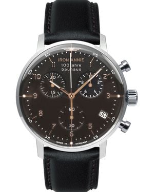 IRON ANNIE Stainless Steel Classic Analogue Quartz Watch - Black