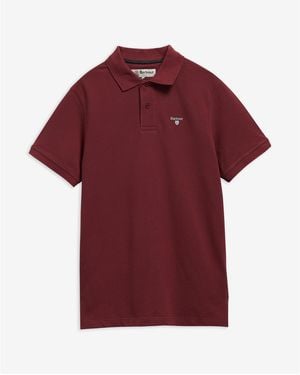 Barbour Tartan Pique Polo Shirt - Red
