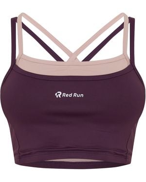 Red Run Redrun Dbl Layer Bra Ld64 - Purple