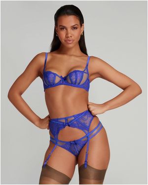 Agent Provocateur Rozlyn Suspender - Blue