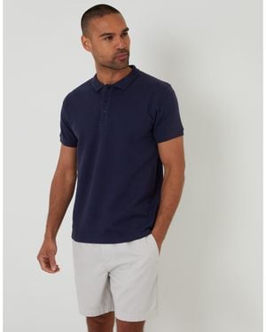 Threadbare Rocco Short-Sleeve Polo Shirt - Blue