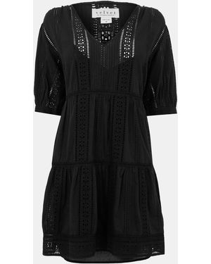 Velvet By Graham & Spencer Embroidered Shift Dress - Black