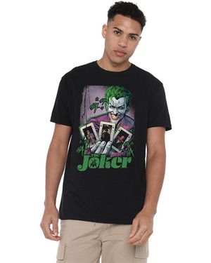 Dc Comics The Joker Playing Cards T-Shirt - Black