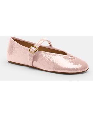 COACH Mary Jane Ballet Court Shoes - Pink