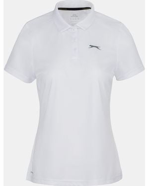 Slazenger 1881 Plain Golf Polo Shirt - White