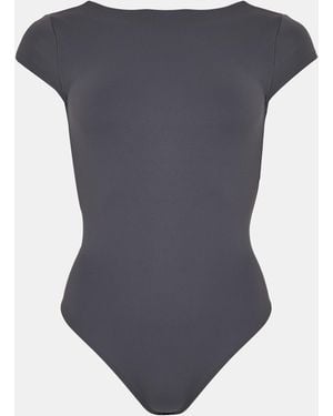 Represent Cotton Short Sleeve Crew Neck Relaxed Fit Bodysuit - Blue