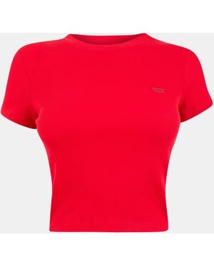 Levi's Essential Sporty Cropped Crop Top - Red