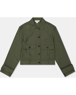 Finery London Alexa Relaxed Overshirt - Green