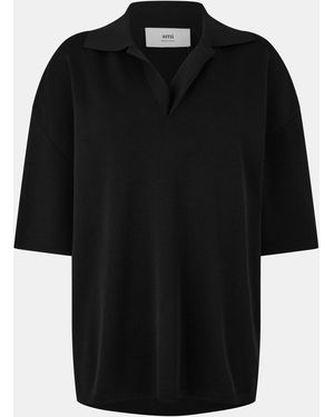 Ami Paris Short Sleeve Polo Shirt - Black
