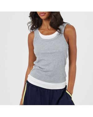 Brave Soul Bs Double Layer Vest - Grey
