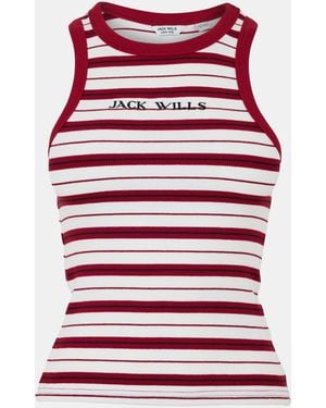 Jack Wills Jw Striped Vest - Red