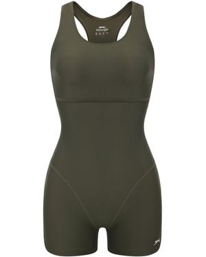 Slazenger 1881 Lycra Xtra Life Boyleg Swimsuit Ladies - Green