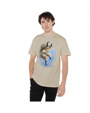 Other Wildlife Morning Reflections Canada Geese T Shirt - Grey