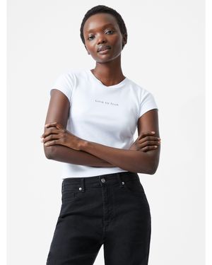 French Connection Slogan T Shirt - White