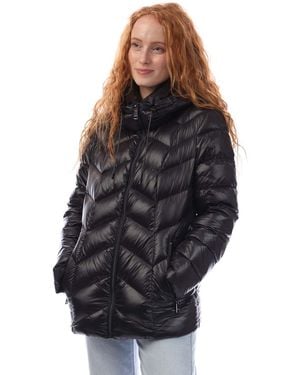 DKNY Zip Front Down Filled Jacket - Black