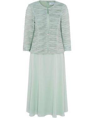 Gina Bacconi Page Fancy Jacket & Chiffon Dress - Green