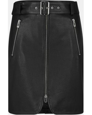 HUGO Leonara Leather Shorts - Black