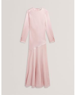 Ted Baker Long Sleeve Maxi Dress - Pink
