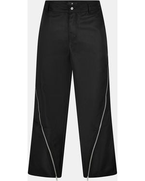 Represent Zipped Panel Straight Leg Trousers - Black