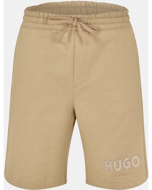 HUGO Dinkoe Short Sleeve Polo Shirt - Natural