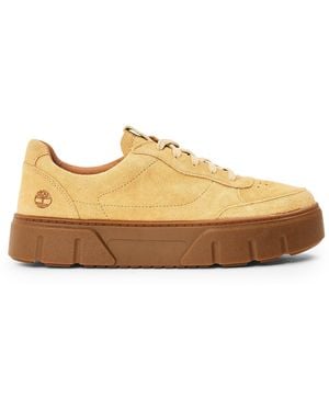 Timberland Laurel Court Low Top Lace Up Trainers - Natural