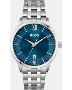 BOSS Gents Elite Stainless Steel Bracelet Watch - Metallic