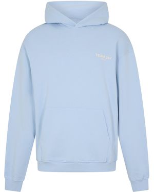 REPRESENT 247 Team Over The Head Performance Hoodie - Blue