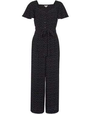 Whistles Micro Triangle Print Jumpsuit - Black