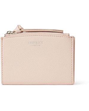 Osprey Molly Curved Bi-Fold Leather Card Holder - Pink