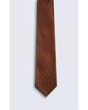 Twisted Tailor Miles Texture Tie - Brown
