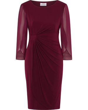 Gina Bacconi Ryder Jersey And Chiffon Wrap Dress - Red
