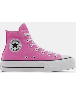 Converse Chuck Taylor All Star Canvas High-Top Trainers - Purple
