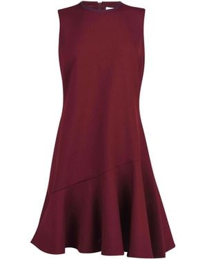 Victoria Beckham Relaxed Turtle Neck Dress - Red