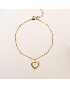Inicio Mother Of Pearl Heart Bracelet - Metallic