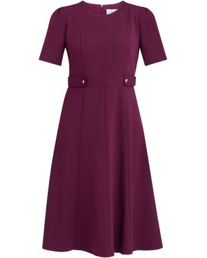 Gina Bacconi Mel Fit And Flare Midi Dress - Purple