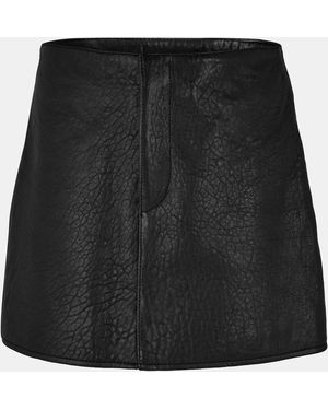 Represent Drive Leather Mini Skirt - Black